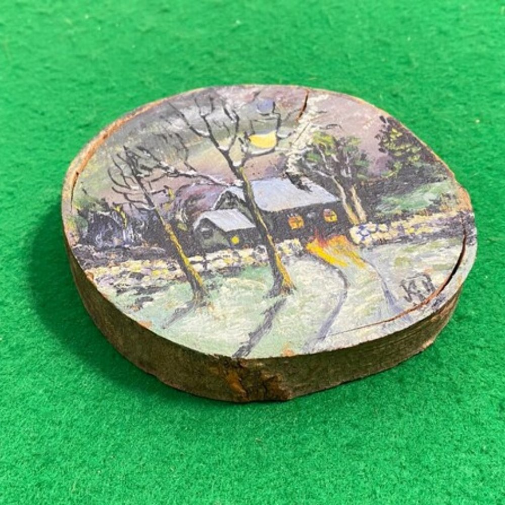 Original Acrylic Landscape Painting on Wood, Ready to Hang Home & Office Decor